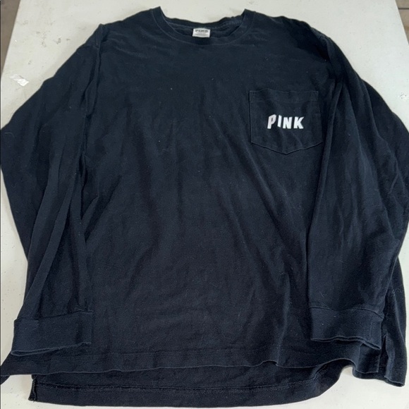 Black Long Sleeve Shirt with Colorful PINK Logo - Picture 3 of 7